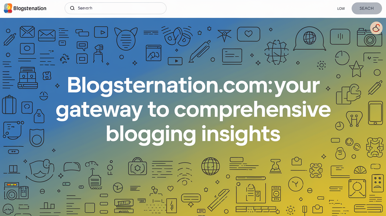 "Blogsternation.com homepage showcasing blogging insights and tools for content creators."